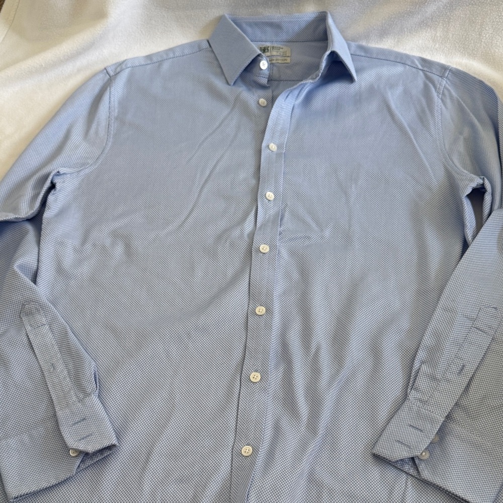 Men's Custom-made Blue Dress Shirt